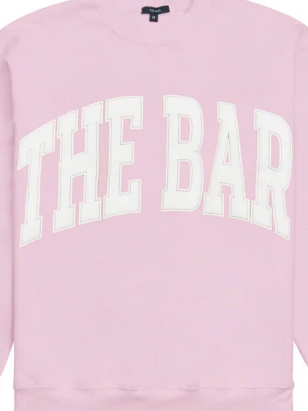 The Bar Pink Sweatshirt with White Arch Logo
